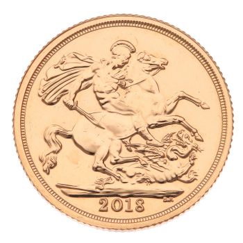 2018 Elizabeth II Fifth Portrait UK Full Sovereign Coin