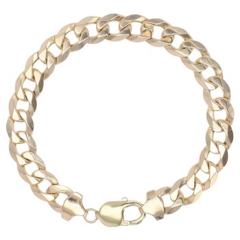 9ct Yellow Gold Curb Bracelet 8.5"