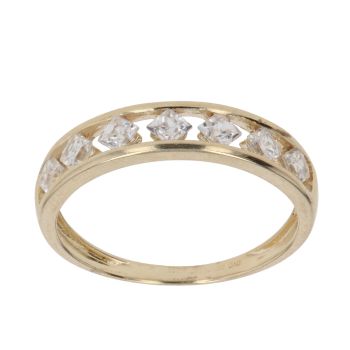 14ct Yellow Gold Cubic Zirconia Eternity Ring