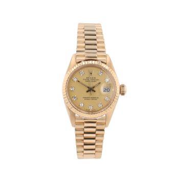 Rolex Custom Datejust Pre Owned Watch Ref 6917