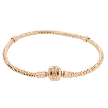 14ct Yellow Gold Pandora Snake Charm Bracelet 7"