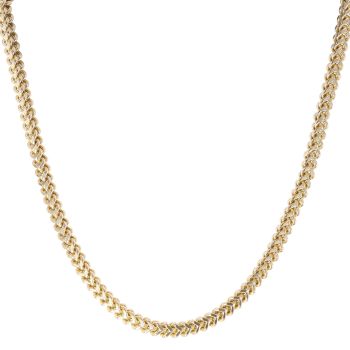 9ct Yellow Gold Foxtail Chain 30"