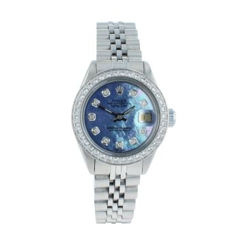 Rolex Custom Datejust Pre Owned Watch Ref 6917