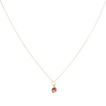 14ct Yellow Gold Children's Ladybird Pendant And Chain 16"