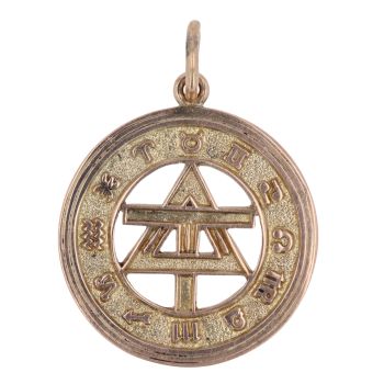 9ct Yellow Gold Ancient Order Of Druids Pendant