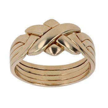 18ct Yellow Gold Welded Puzzle Ring