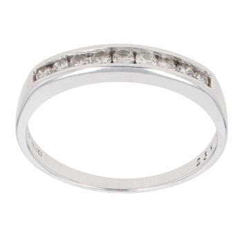 9ct White Gold 0.25ct Brilliant Cut Diamond Half Eternity Ring