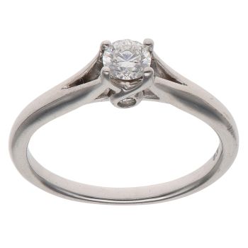 18ct White Gold 0.30ct Brilliant Cut Diamond Solitaire Ring