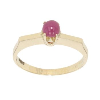 14ct Yellow Gold Ruby Single Stone Ring