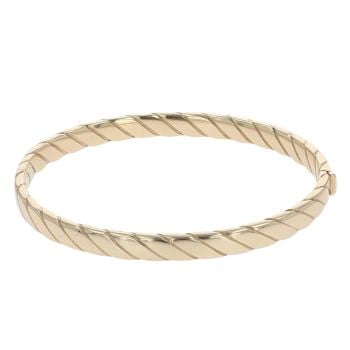 9ct Yellow Gold Twist Patterned Bangle