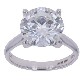 9ct White Gold 5.00ct Brilliant Cut Diamond Solitaire Ring