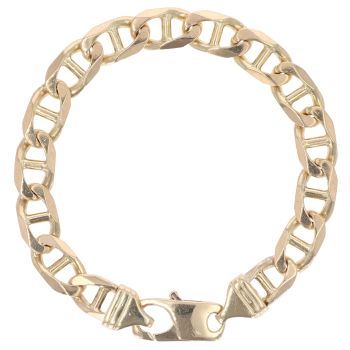 9ct Yellow Gold Anchor Bracelet 9"