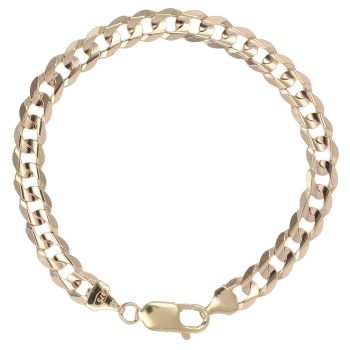 9ct Yellow Gold Curb Bracelet 7.5"