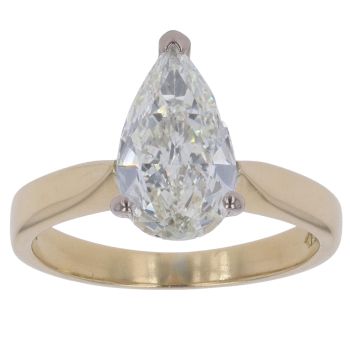 18ct Yellow Gold 1.40ct Pear Cut Diamond Solitaire Ring