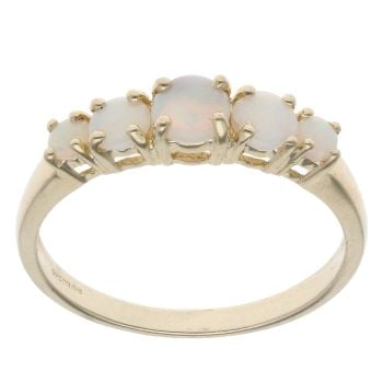 9ct Yellow Gold Opal Five Stone Ring