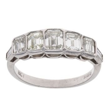 18ct White Gold 1.60ct Diamond Five Stone Ring