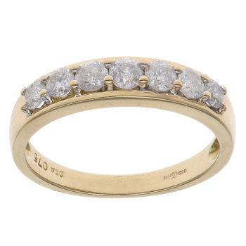18ct Yellow Gold 0.75ct Brilliant Cut Diamond Eternity Ring