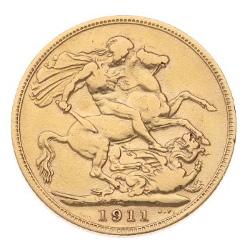 1911 George V Full Sovereign Coin