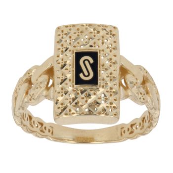 14ct Yellow Gold Monaco Classic Flex Link Signet Ring