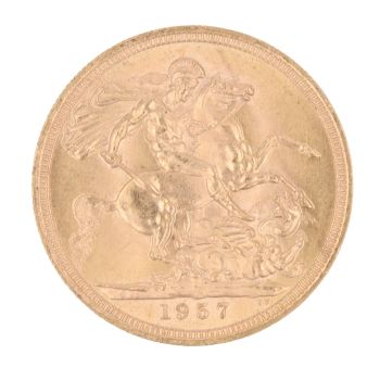 1957 Elizabeth II Full Sovereign Coin