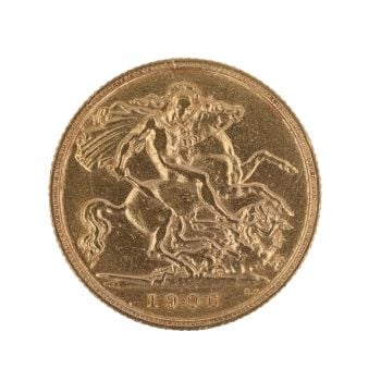 1906 Edward VII Half Sovereign Coin