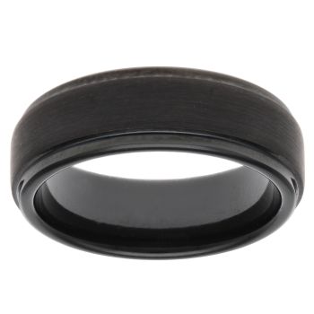 Unique & Co Tungsten Carbide Black 7mm Wedding Ring
