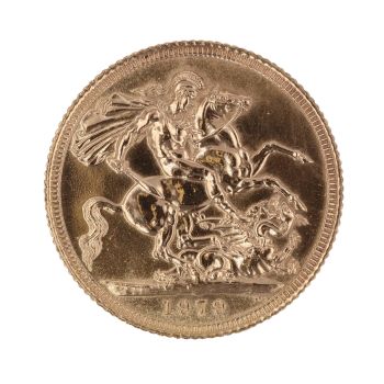 1979 Elizabeth II Decimal Portrait UK Full Sovereign Coin