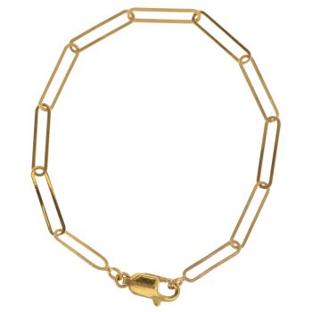 22ct Yellow Gold Paperclip Fancy Bracelet 7"