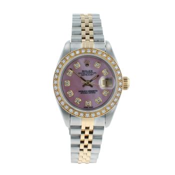 Rolex Custom Datejust Pre Owned Watch Ref 69173
