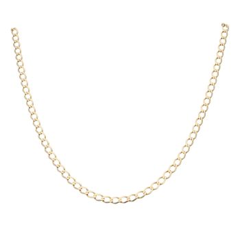 9ct Yellow Gold Square Curb Chain 22"