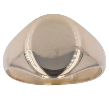 9ct Yellow Gold Plain Signet Ring