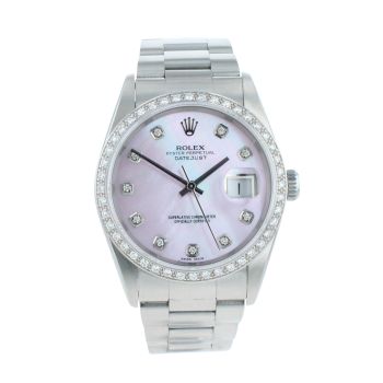 Rolex Custom Datejust Pre Owned Watch Ref 16200