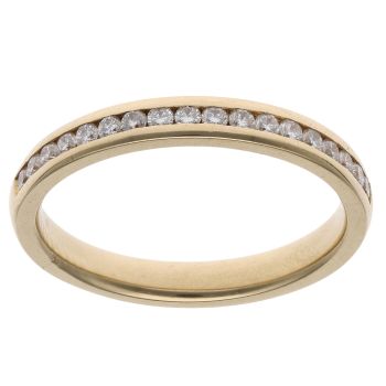 18ct Yellow Gold 0.20ct Brilliant Cut Diamond Half Eternity Ring