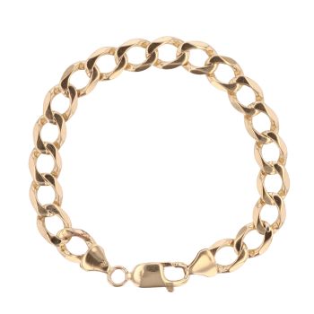 9ct Yellow Gold Curb Bracelet 7"
