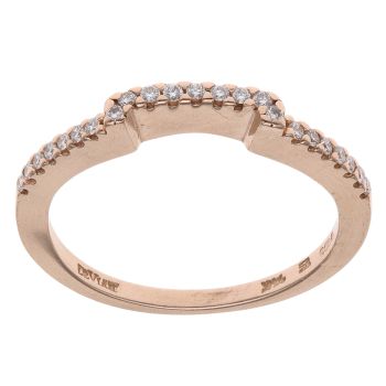 14ct Rose Gold 0.15ct Brilliant Cut Diamond Fancy Ring