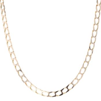 9ct Yellow Gold Square Curb Chain 22"