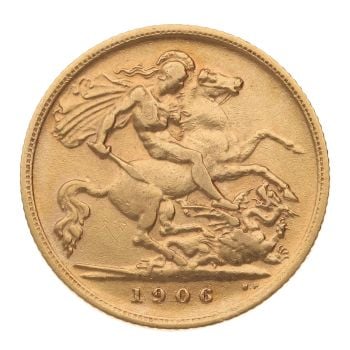 1906 Edward VII Half Sovereign Coin