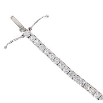 18ct White Gold 5.03ct Brilliant Cut Diamond Tennis Bracelet 7.5"