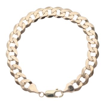 9ct Yellow Gold Curb Bracelet 8.5"