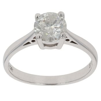 18ct White Gold 1.05ct Brilliant Cut Diamond Solitaire Ring