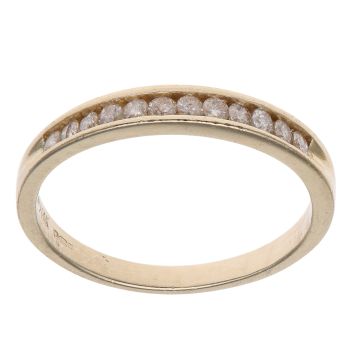 14ct Yellow Gold 0.25ct Brilliant Cut Diamond Half Eternity Ring