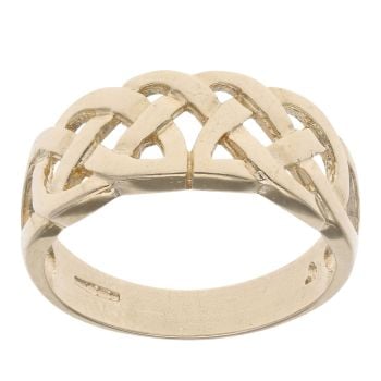 9ct Yellow Gold Half Band Celtic Ring