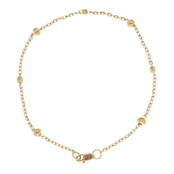 22ct Yellow Gold Bead Fancy Bracelet 7"