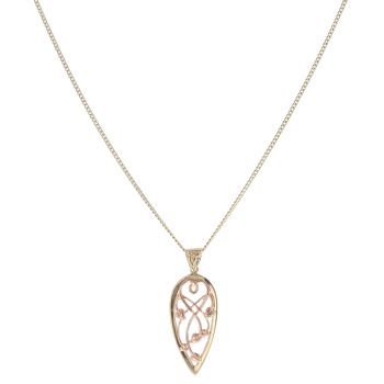 9ct Yellow and Rose Gold Tree Of Life Clogau Pendant and Chain 18"