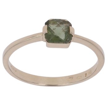 14ct Yellow Gold Peridot Solitaire Ring