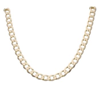 9ct Yellow Gold Curb Chain 22"