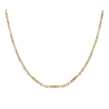 9ct Yellow Gold Paperclip Fancy Chain 30"