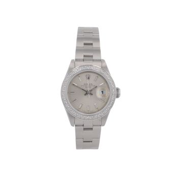 Rolex Custom Oyster Perpetual Date Pre Owned Watch Ref 69160