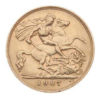 1907 Edward VII Half Sovereign Coin