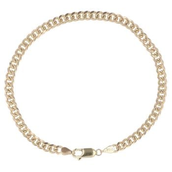 9ct Yellow Gold Curb Bracelet 8"
